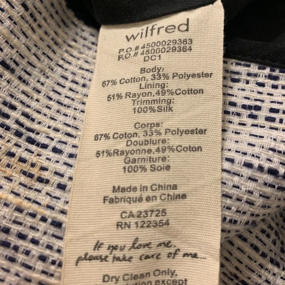 Aritzia Wilfred White Collarless Zip-Up Jacket - Picture 7 of 14